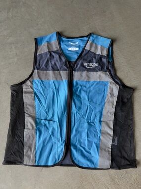 Amazon / Safety Vest Reflective Zip / Blue Gray